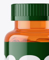 Orange Fish Oil Bottle Mockup