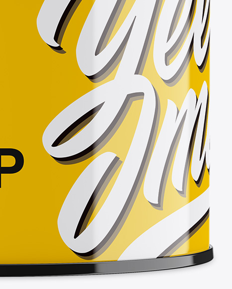 Glossy Paint Can Mockup