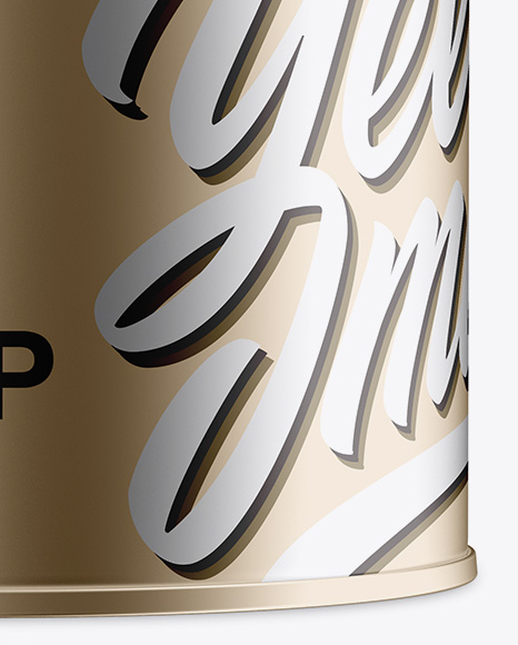 Metallic Paint Can Mockup