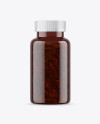 Amber Fish Oil Bottle Mockup