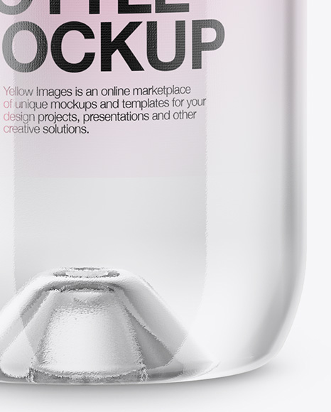 Clear Plastic Water Bottle Mockup