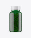 Green Fish Oil Bottle Mockup