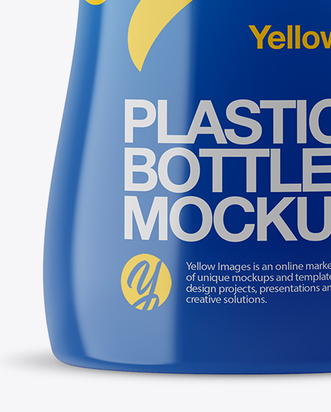 Glossy Plastic Bottle Mockup