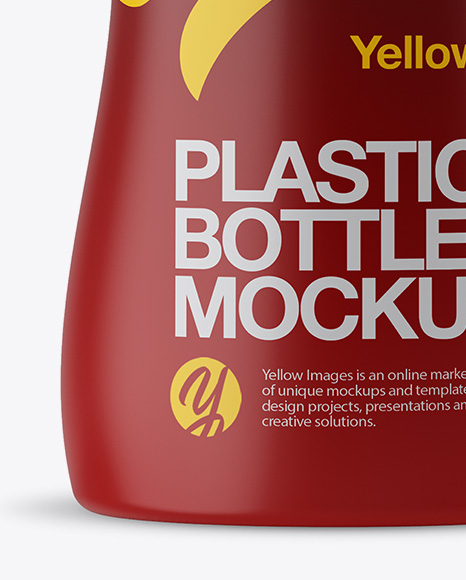 Matte Plastic Bottle Mockup