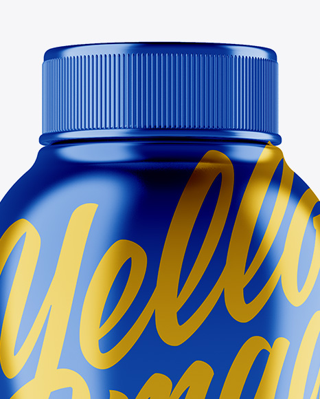 Metallic Plastic Bottle Mockup