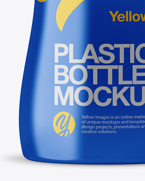 Metallic Plastic Bottle Mockup