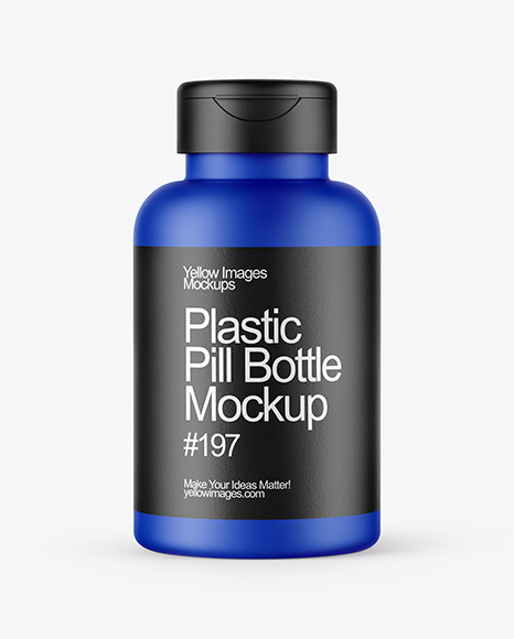 Matte Pills Bottle with Flip Cap Mockup - Can bottle mockup