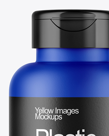 Matte Pills Bottle with Flip Cap Mockup