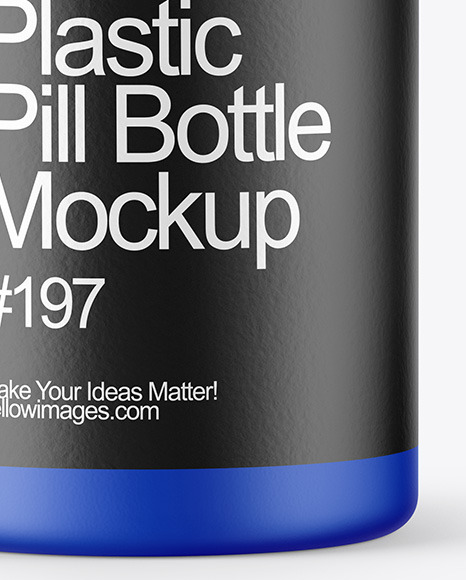 Matte Pills Bottle with Flip Cap Mockup