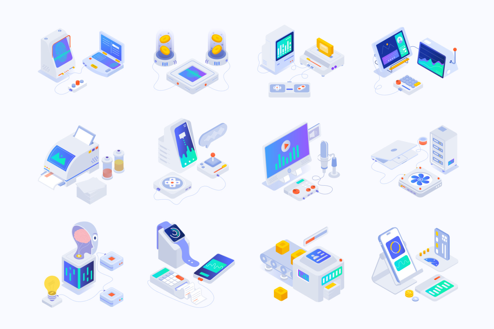 Internet and Technology Icons Internet and Technology Icons