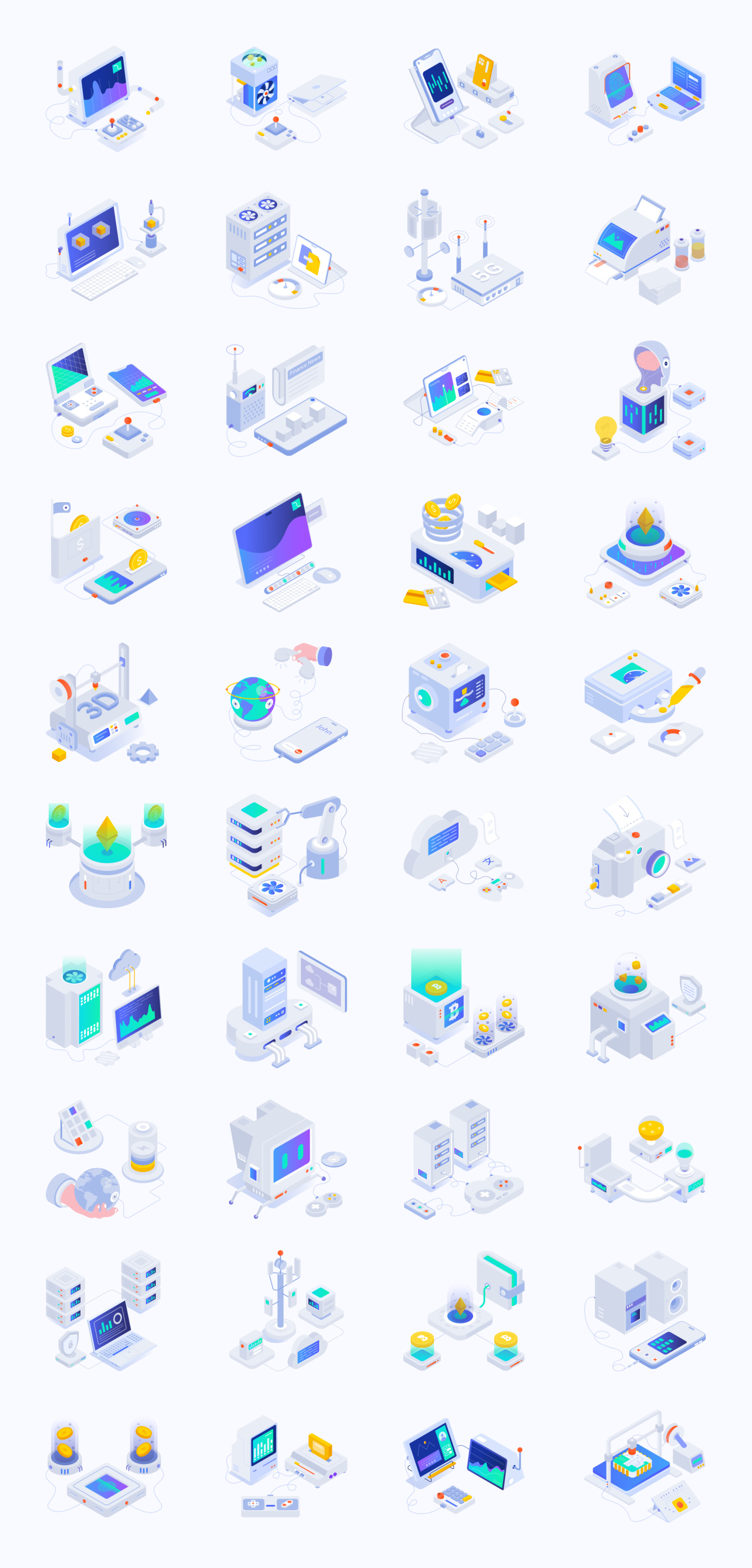 Internet and Technology Icons Internet and Technology Icons