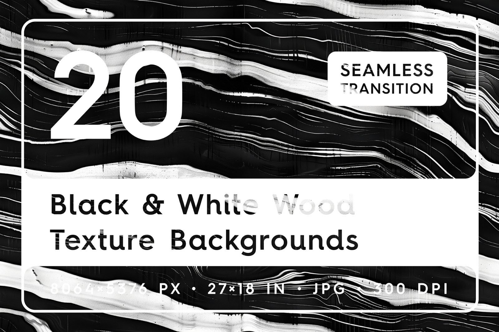 20 Black and White Wood Texture Backgrounds