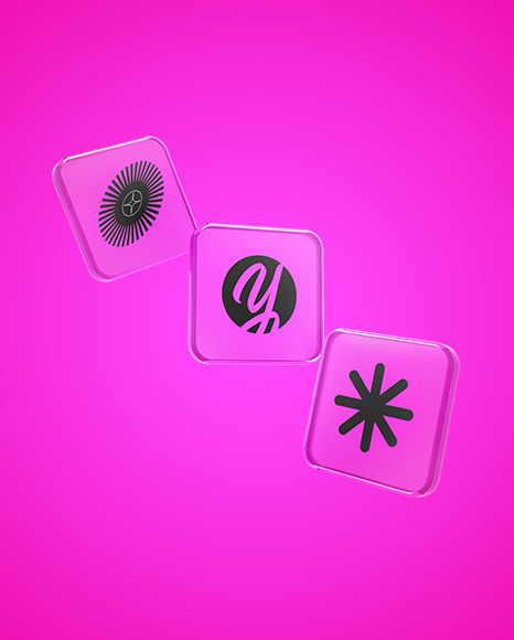 Frosted Glass Icons Mockup