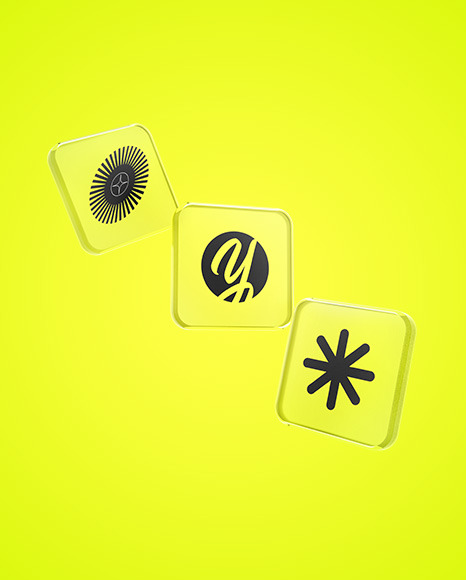Frosted Glass Icons Mockup