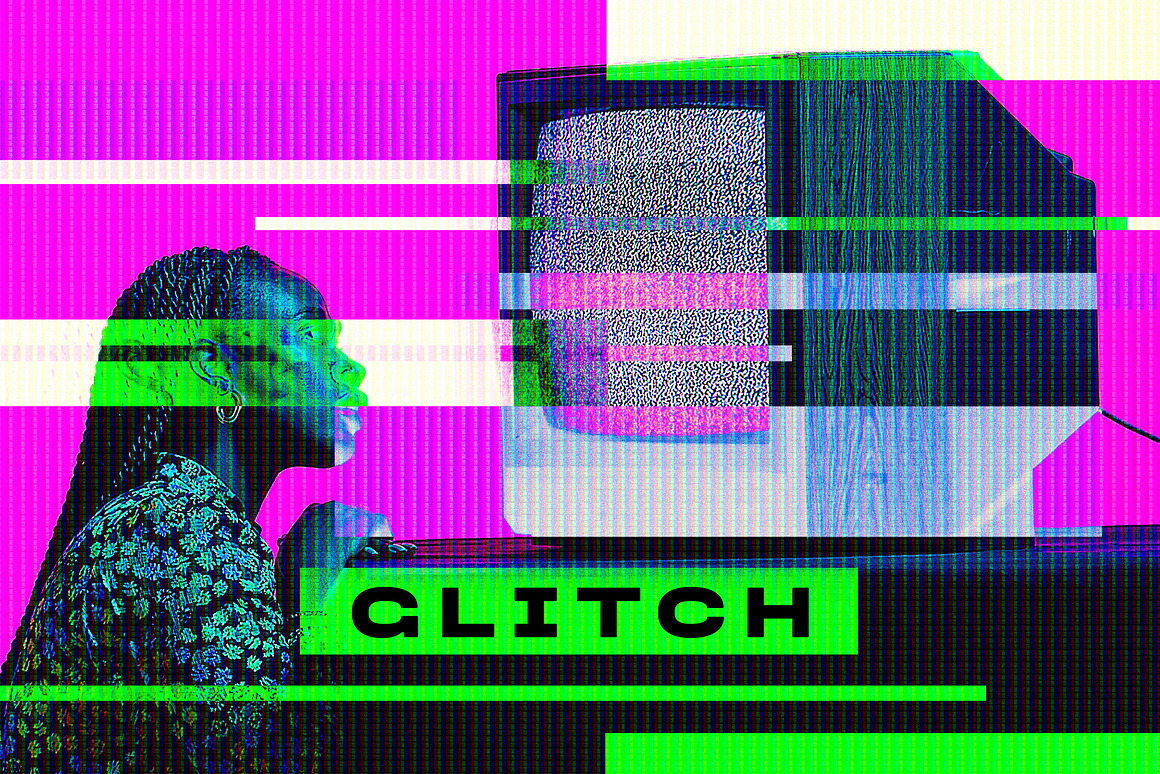 Closedown TV Glitch Photo Effect Closedown TV Glitch Photo Effect