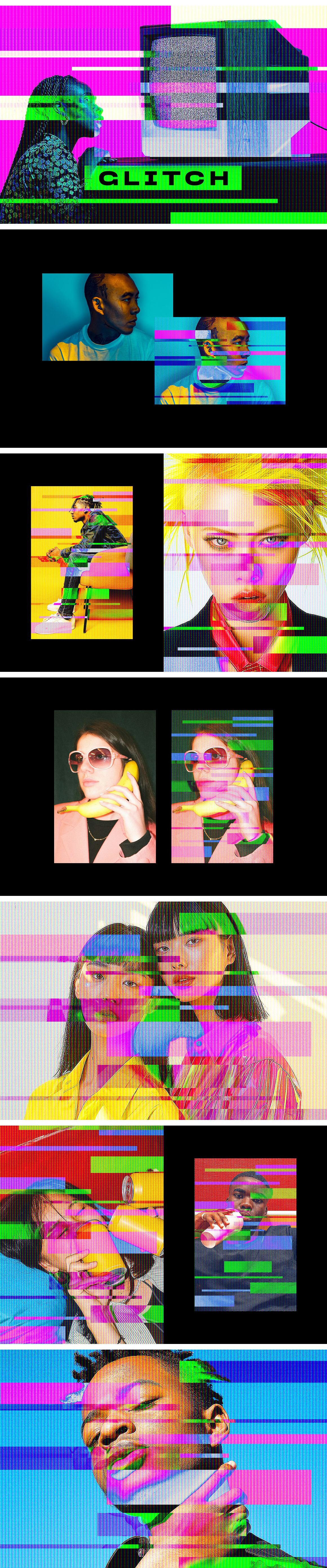 Closedown TV Glitch Photo Effect Closedown TV Glitch Photo Effect
