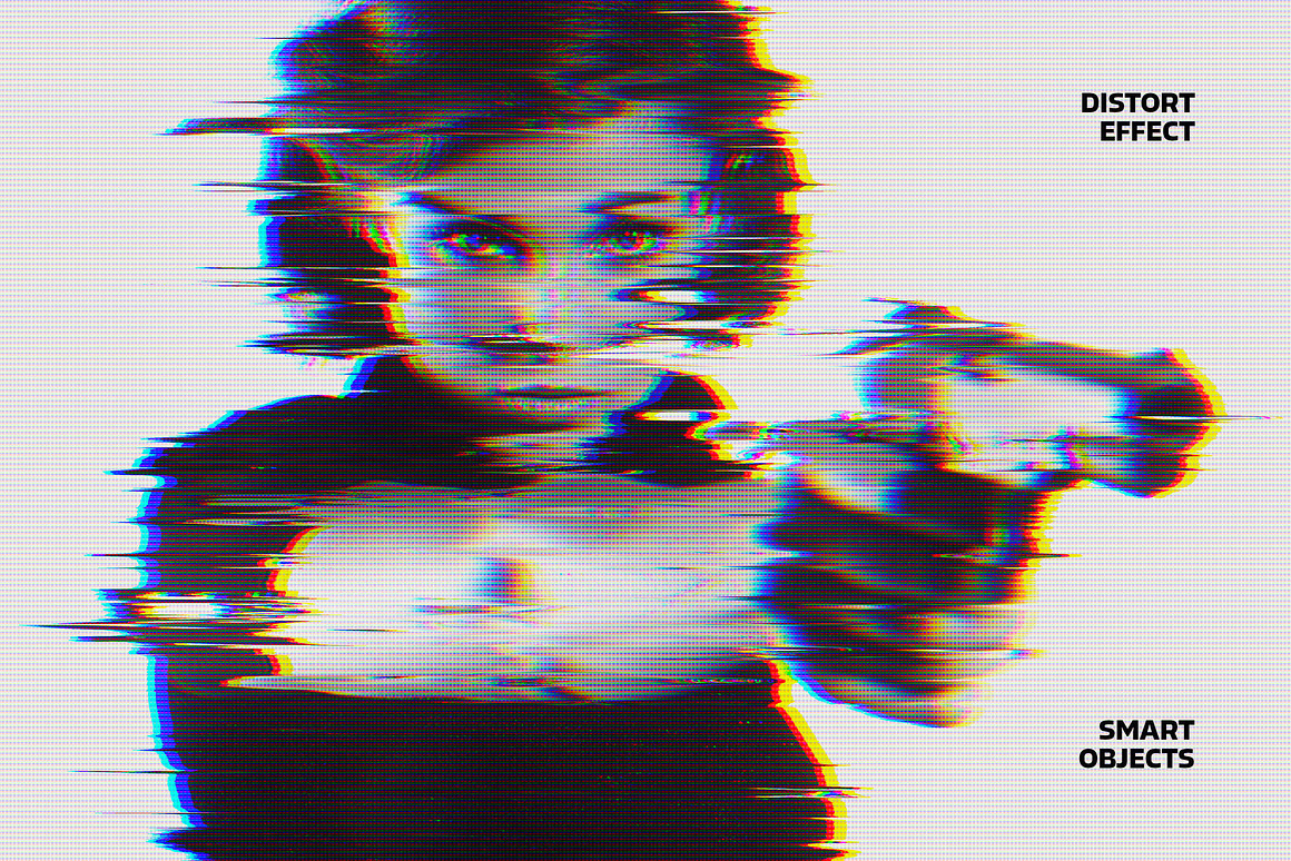 Distort Glitch Photo Effect Distort Glitch Photo Effect