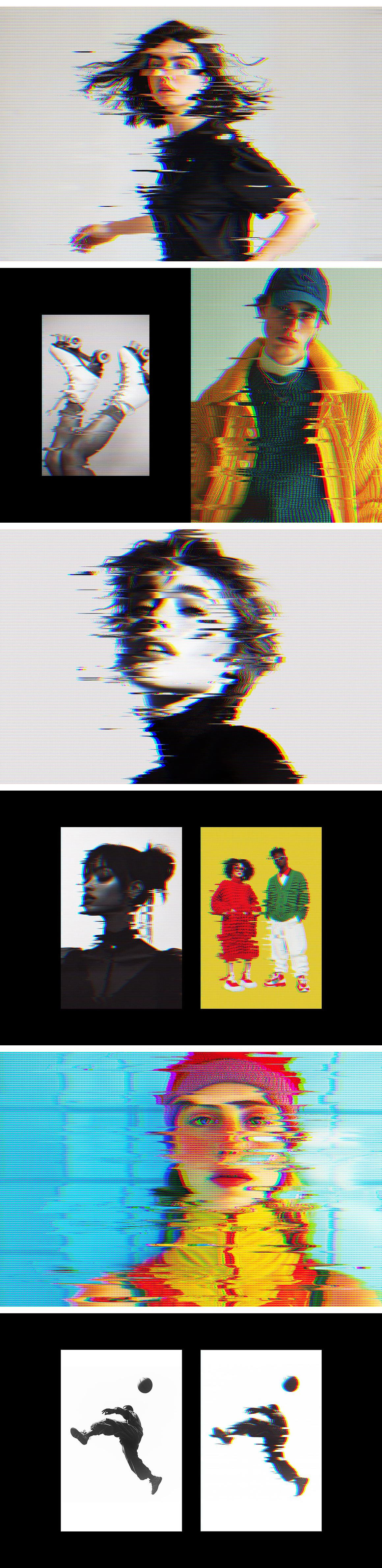 Distort Glitch Photo Effect Distort Glitch Photo Effect