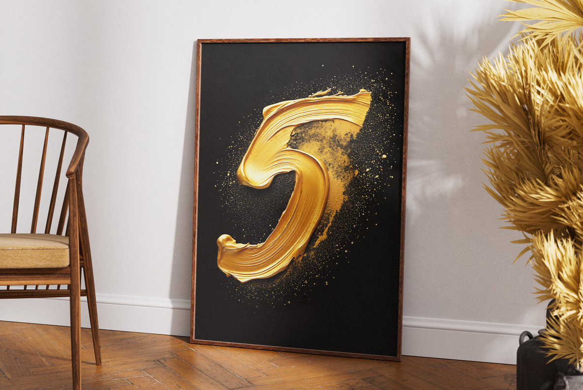 Gold Paint Stroke Font Gold Paint Stroke Font