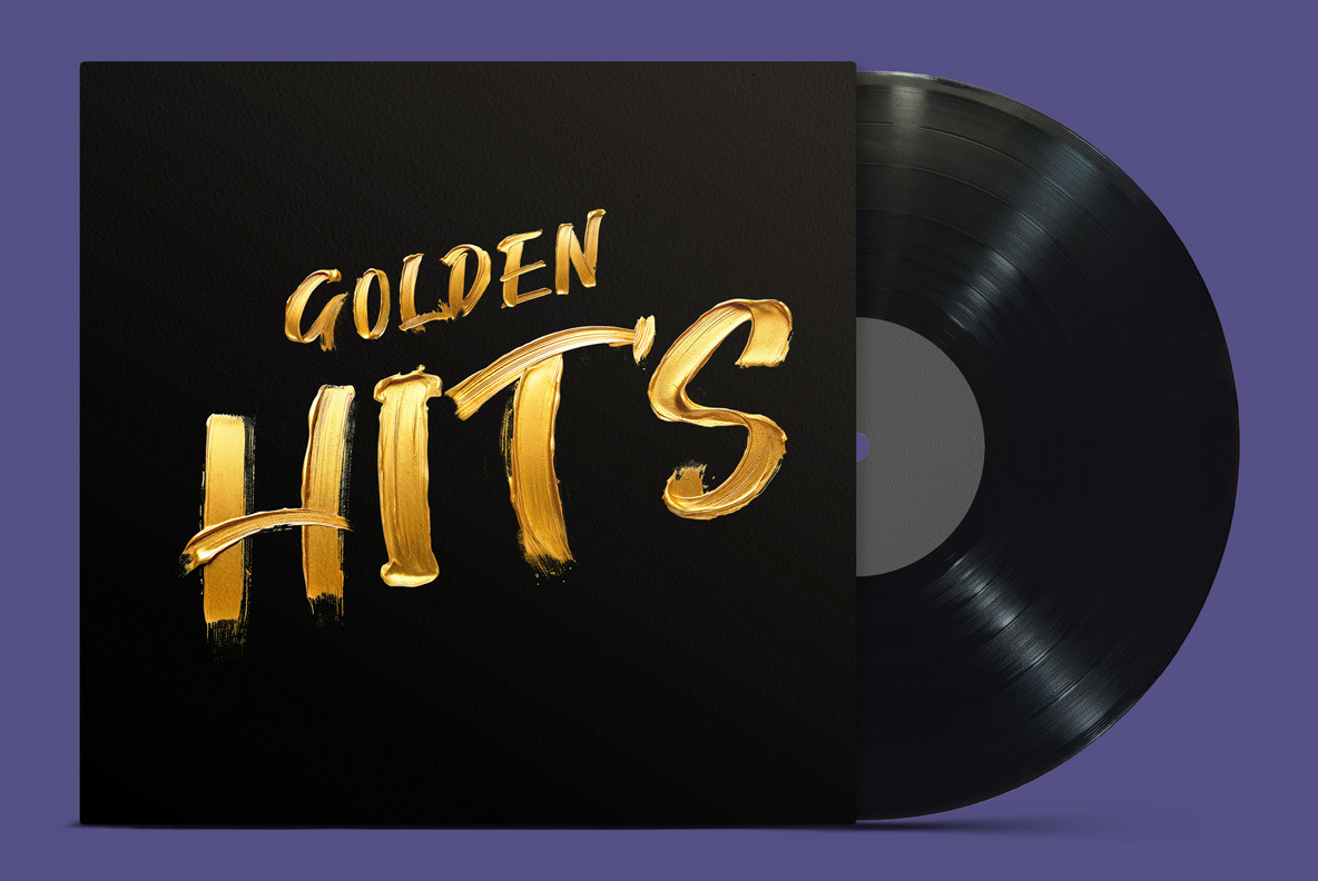 Gold Paint Stroke Font Gold Paint Stroke Font
