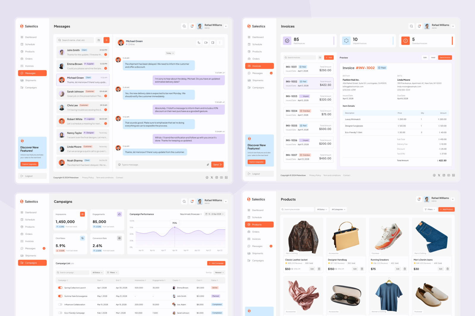 Salestics - Sales Dashboard Salestics - Sales Dashboard
