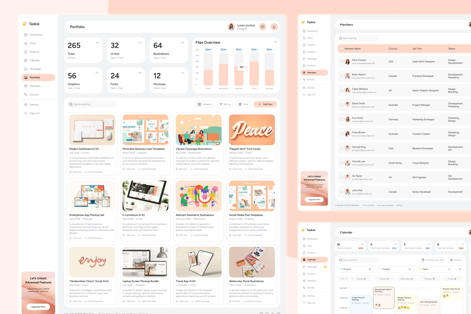Taskie - Task & Project Management Dashboard Figma Template Taskie - Task & Project Management Dashboard Figma Template