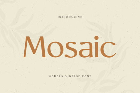 Mosaic - Modern Vintage Font - Stylish font