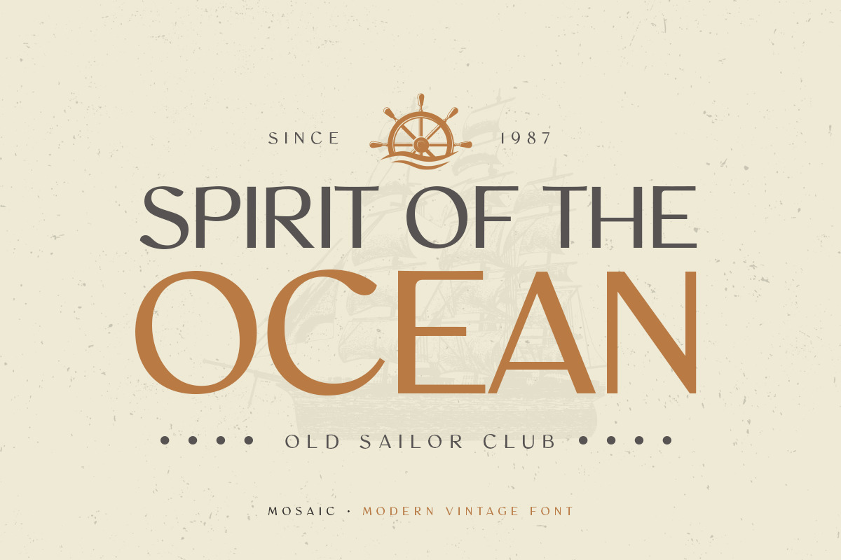 Mosaic - Modern Vintage Font Mosaic - Modern Vintage Font
