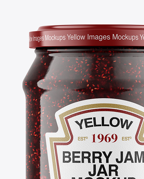 Raspberry Jam Jar Mockup