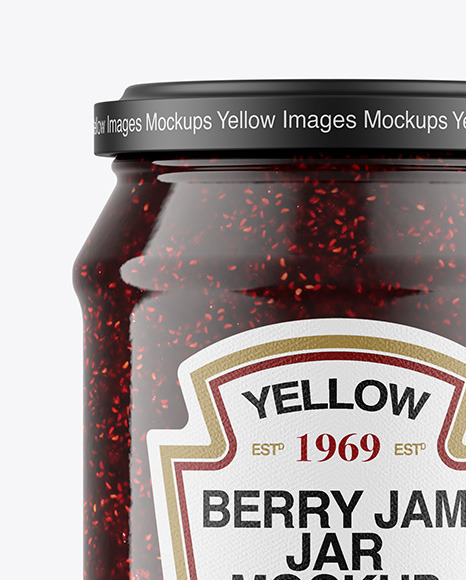 Raspberry Jam Jar Mockup