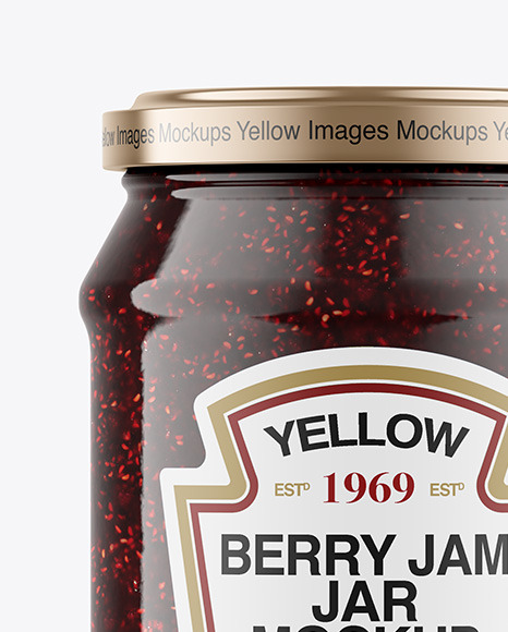 Raspberry Jam Jar Mockup