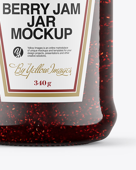 Raspberry Jam Jar Mockup