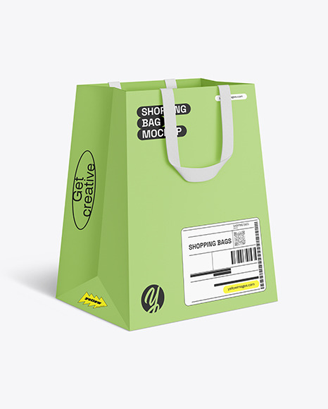 Paper Shopping Bag Mockup - Small box mockup