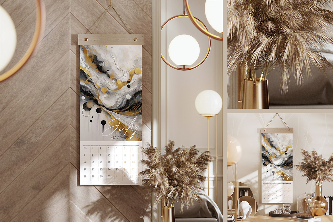 Wall Hanging Calendar Poster Mockup Wall Hanging Calendar Poster Mockup