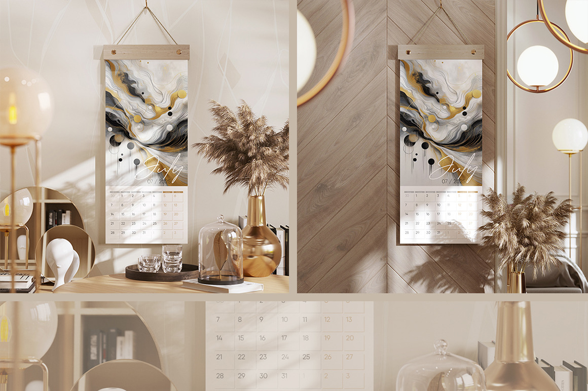 Wall Hanging Calendar Poster Mockup Wall Hanging Calendar Poster Mockup