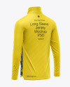 Zipper High Neck Long Sleeve Jersey Mockup