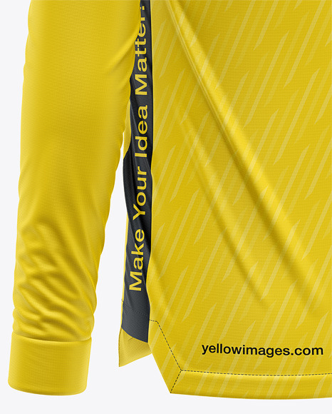 Zipper High Neck Long Sleeve Jersey Mockup