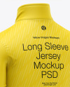 Zipper High Neck Long Sleeve Jersey Mockup