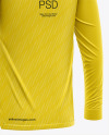 Zipper High Neck Long Sleeve Jersey Mockup