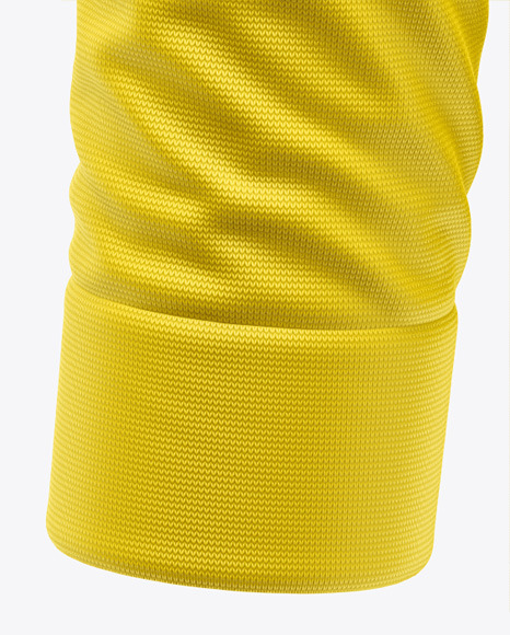Zipper High Neck Long Sleeve Jersey Mockup