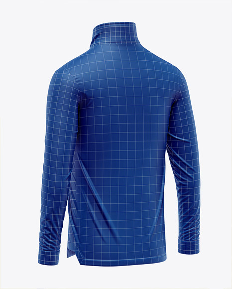 Zipper High Neck Long Sleeve Jersey Mockup