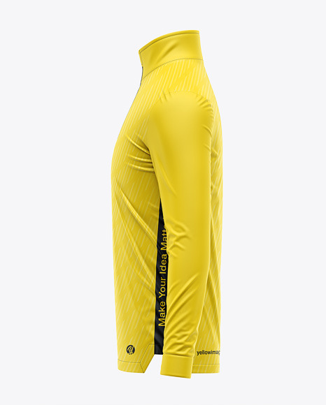 Zipper High Neck Long Sleeve Jersey Mockup - Brazil Mockups