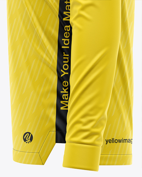 Zipper High Neck Long Sleeve Jersey Mockup