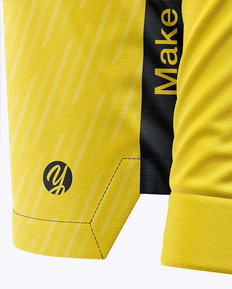 Zipper High Neck Long Sleeve Jersey Mockup