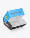 Paper Box with Burger Mockup