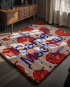 Carpet with Pile in Living Room Mockup