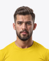 Male UFC Fighter Wearing T-Shirt and Shorts Mockup