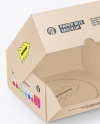 Kraft Paper Box with Burger Mockup