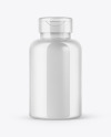 Glossy Pills Bottle with Flip Cap Mockup