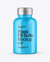 Glossy Pills Bottle with Flip Cap Mockup